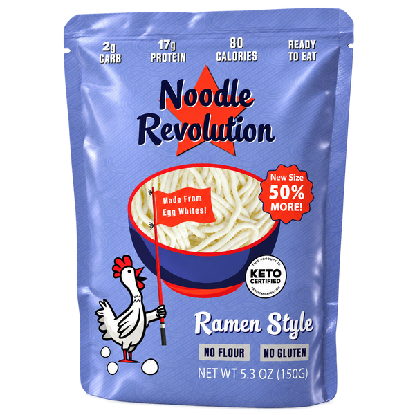 Noodle Revolution Ramen Style pouch, 3D product visualization