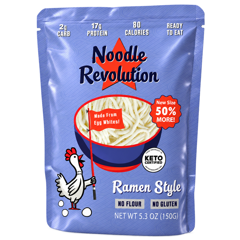 Noodle Revolution Ramen Style pouch, 3D product visualization