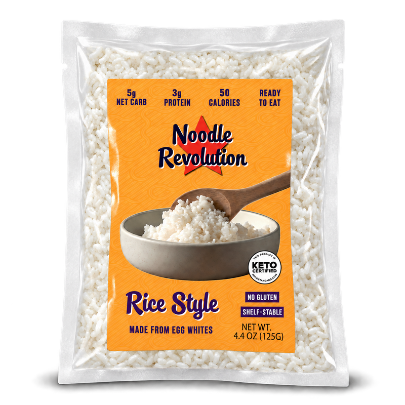 Noodle Revolution Rice Style pouch, 3D product visualization